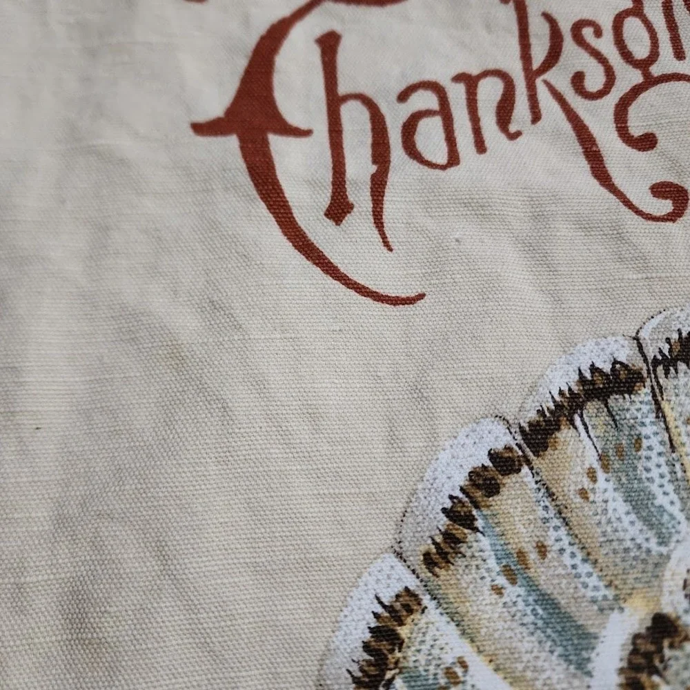 WILLIAMS SONOMA Thanksgiving Greetings Turkey Towels Set of 2 Made in‎ Italy